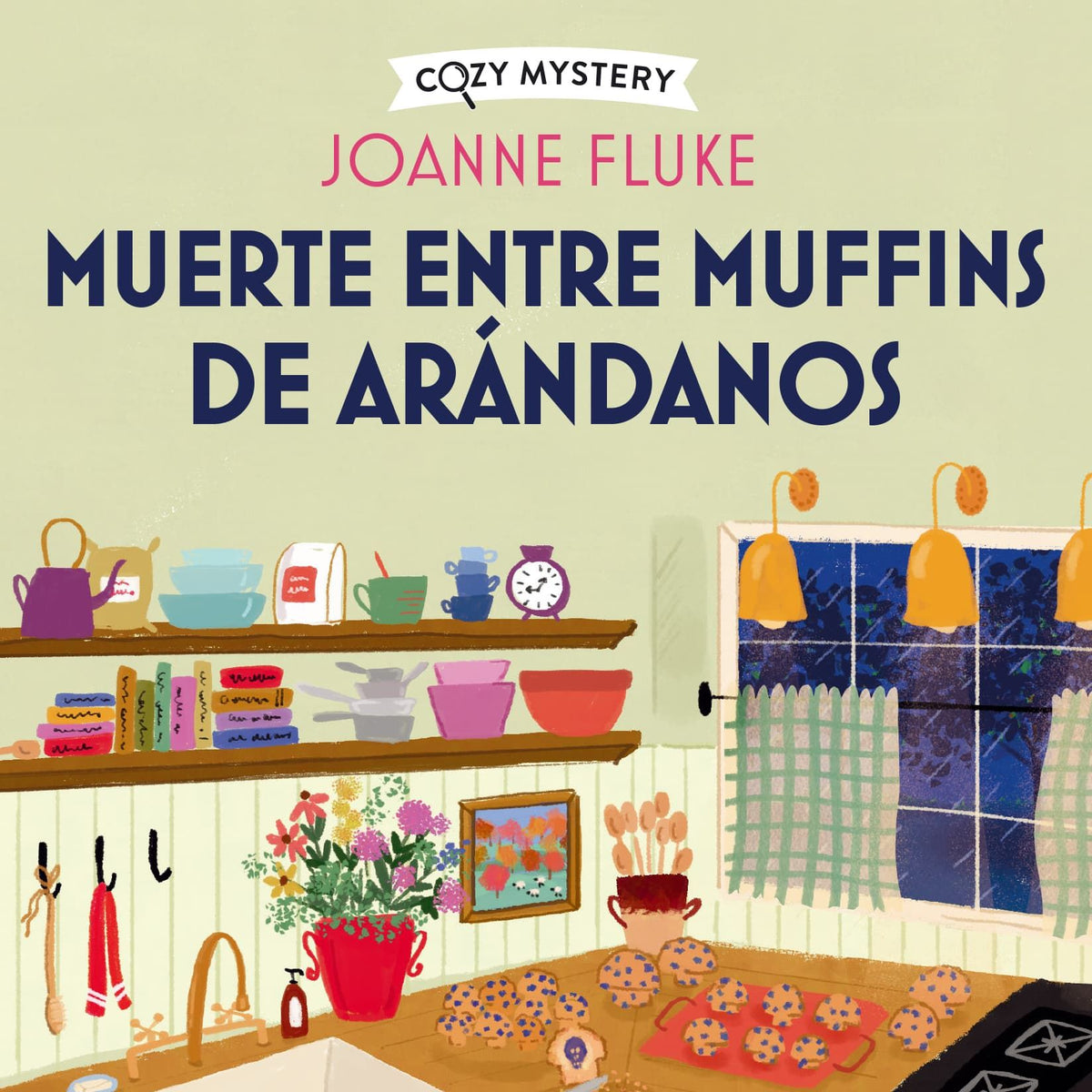 Muerte entre muffins entre arándanos